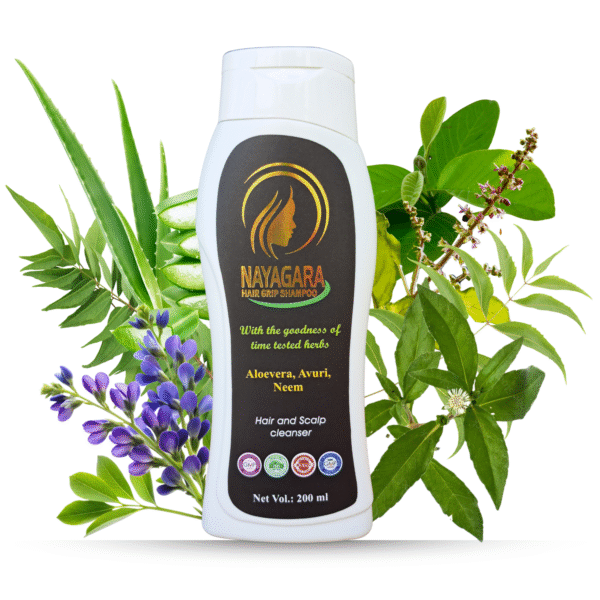 Nayagara Hair Grip Shampoo 200ml | Ayurvedic Herbal Shampoo | Aloevera, Indigo, Neem | Shining Hair | Healthier Hair for all age